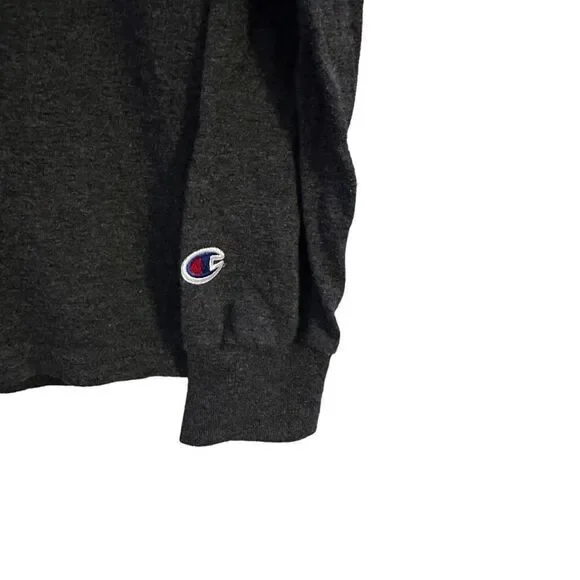 Ole Miss Champion T-Shirt Mens S‎ Small Gray Long Sleeve Tee 50/50 Cotton Poly - Picture 3 of 5